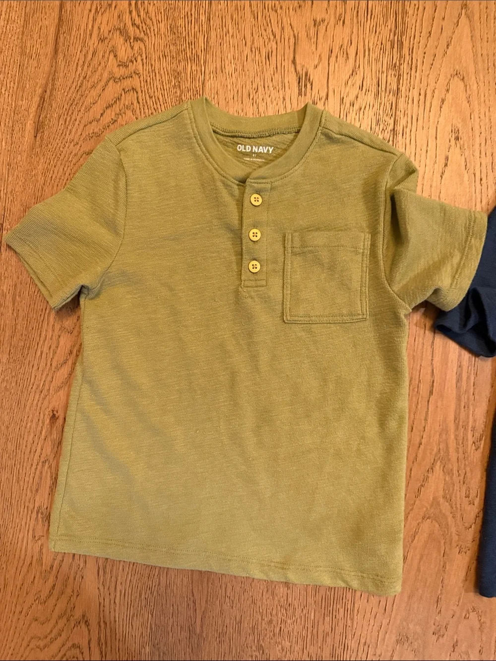 Old Navy Short Sleeve Henley Tee Set - Olive & Navy